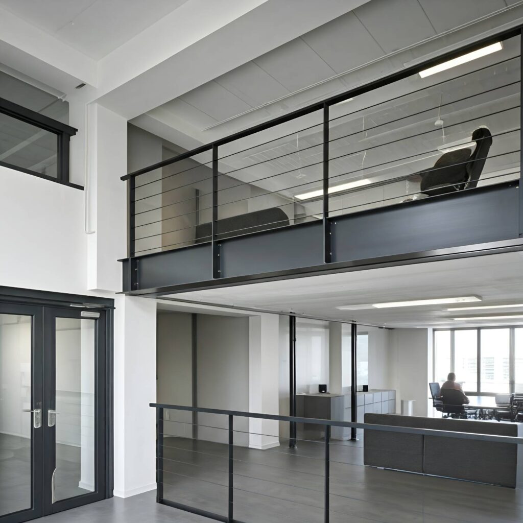 Stylish Mezzanine Design with Balustrade