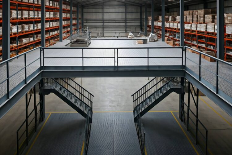 Vertical Storage system with Mezzanine Staircase System