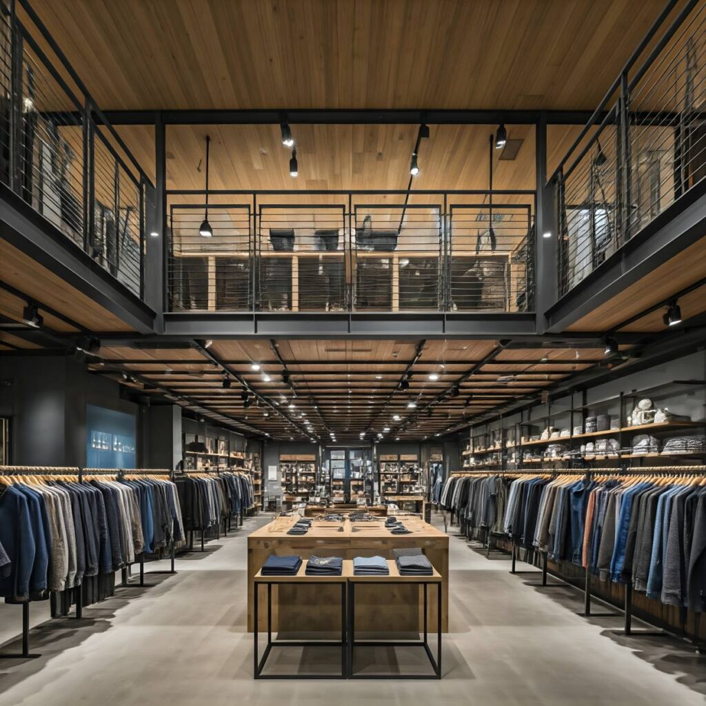 Modern Retail Design with Space-Saving Features